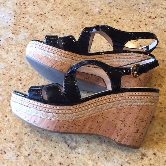 Prada strappy cork wedge platform sandal - Picture 2 of 6